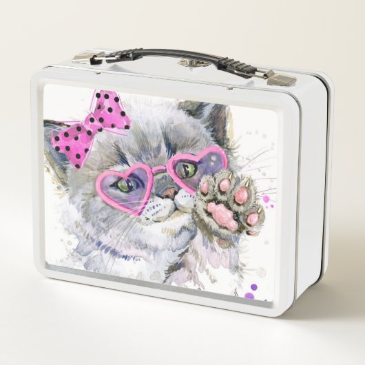 Lunch Box Chaton mignon d'aquarelle (Dos)