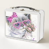 Lunch Box Chaton mignon d'aquarelle (Devant)
