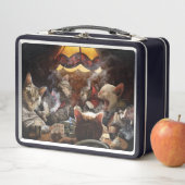 Lunch Box Chats jouant au poker (En situation)