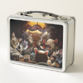 Lunch Box Chats jouant au poker (Dos)