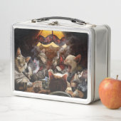 Lunch Box Chats jouant au poker (En situation)