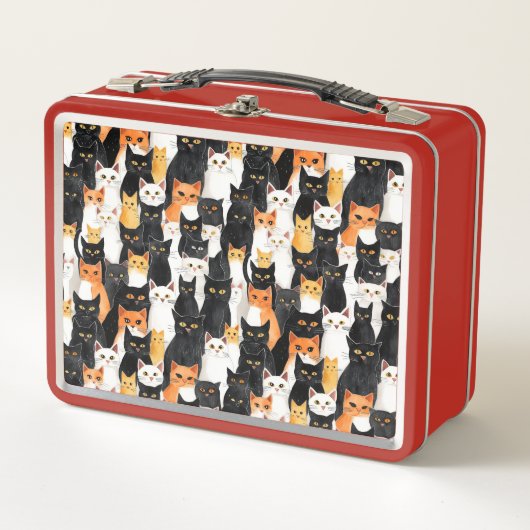 Lunch Box Chats Kitty Blanc Noir (Devant)