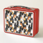 Lunch Box Chats Kitty Blanc Noir (Dos)