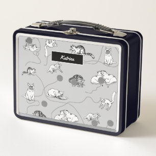 Lunch Box Chats mignons Jouer et être Motif coquin