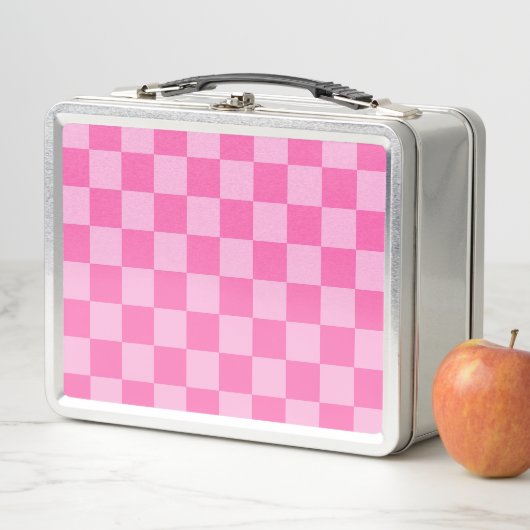 Lunch Box Chaud Pink Checkerboard (En situation)