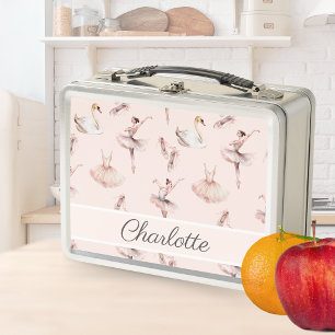Lunch Box Chaussures Ballerina Pink Ballet Nom personnalisé