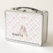 Lunch Box Chaussures de ballet en argent rose (Devant)