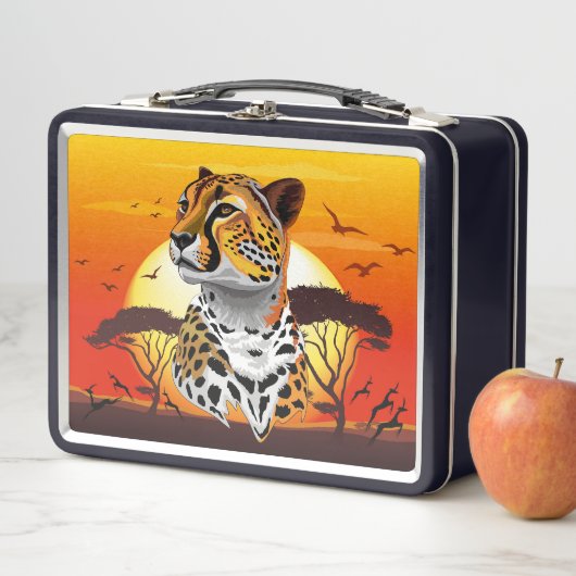 Lunch Box Cheetah African Feline Wild Animal (En situation)