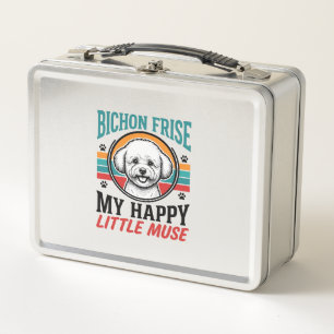 Lunch Box Chemise Bichon Frise Esprit Vintage Chien Art_1