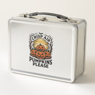 Lunch Box Chemise Citrouille Effrayante Gravure Vintage Auto