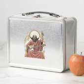Lunch Box Chemise d'art vectoriel de guitariste de gravure v (En situation)