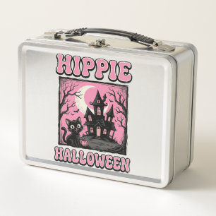 Lunch Box Chemise de chat de maison hantée vintage Halloween