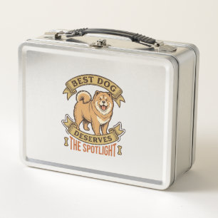 Lunch Box Chemise de chien Chow Chow Gravure vintage drôle d