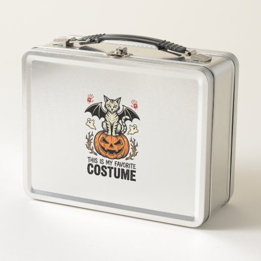 Lunch Box Chemise de design de costume de chat de citrouille (Devant)