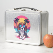 Lunch Box Chemise de fond de coucher de soleil Beagle, maman (En situation)