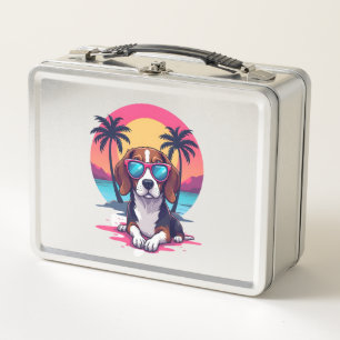 Lunch Box Chemise de fond de coucher de soleil Beagle, maman