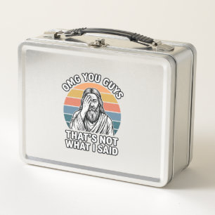 Lunch Box Chemise de gravure rétro de citation drôle Facepal