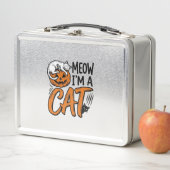 Lunch Box Chemise de typographie de citrouille de chat drôle (En situation)