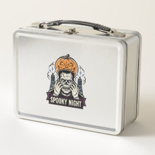 Lunch Box Chemise Halloween Monstre avec Gravure de Lune de