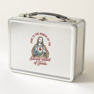 Lunch Box Chemise religieuse vintage juin Sacré-Cœur de Jésu