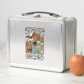 Lunch Box Chemise Rétro Halloween avec Rayure Fantomatique V (En situation)