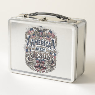 Lunch Box Chemise Vintage Patriotique America A Besoin De Jé