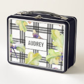 Lunch Box Chêne Automne Feuilles & Plaid Personnalisable (Devant)