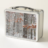 Lunch Box Chênes couverts de neige hiver Photographie de la  (Dos)