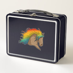 Lunch Box Cheval avec cheveux arc-en-ciel
