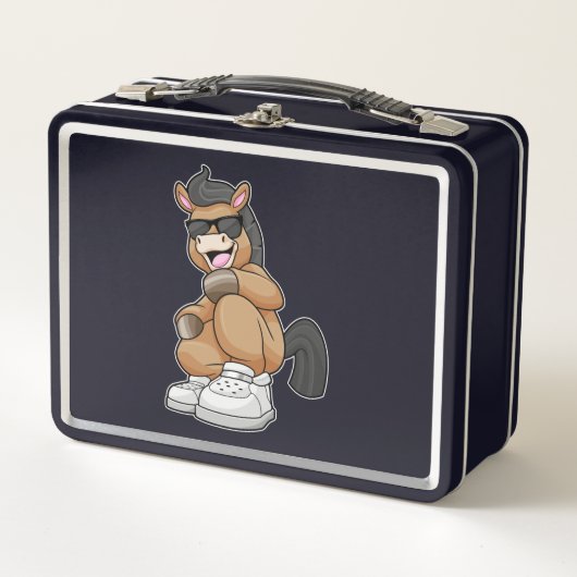 Lunch Box Cheval avec de grosses chaussures (Devant)