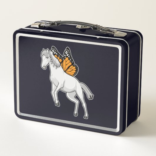Lunch Box Cheval avec papillon (Dos)