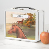 Lunch Box Cheval Brown (En situation)
