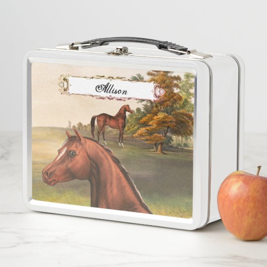 Lunch Box Cheval Brown (En situation)
