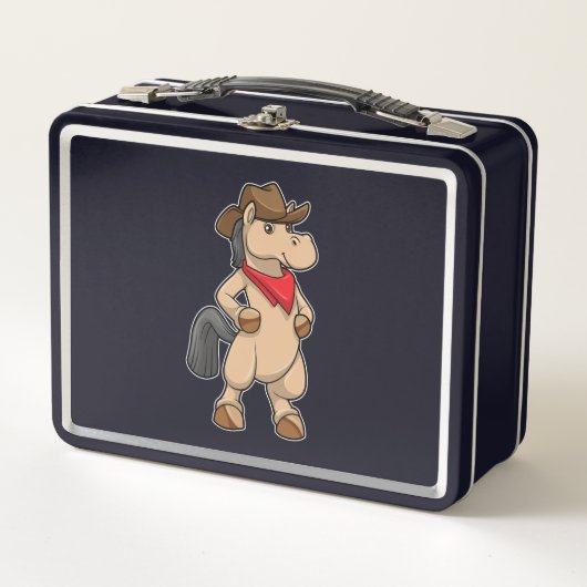 Lunch Box Cheval comme cowboy (Devant)