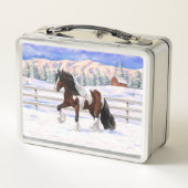 Lunch Box Cheval de Tinker Tinker Gypsy Vanner Brown Pinto (Dos)
