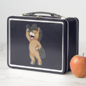 Lunch Box Cheval en coiffeur avec peigne (En situation)