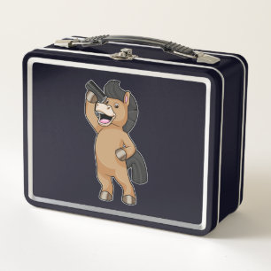 Lunch Box Cheval en coiffeur avec peigne