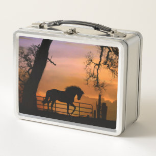 Lunch Box Cheval et chêne super mignon avec palissandre