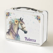 Lunch Box Cheval Fille Magique Avec Parties scintillant Pers (Dos)