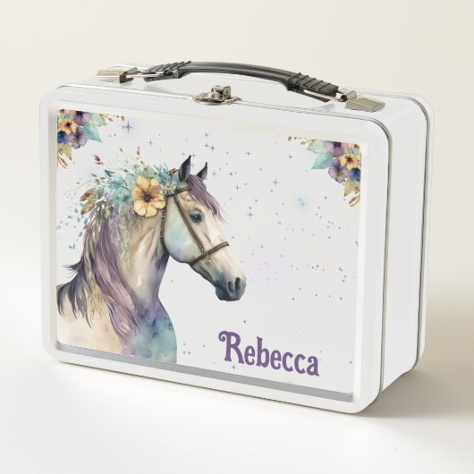 Lunch Box Cheval Fille Magique Avec Parties scintillant Pers (Devant)