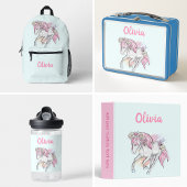 Lunch Box Cheval mignon avec des fleurs Retour à l'école fil