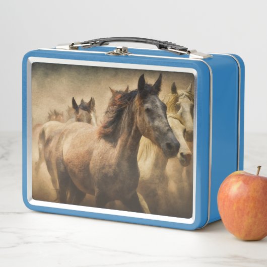 Lunch Box Chevaux du quartier américain (En situation)