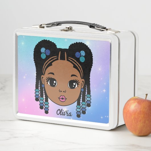 Lunch Box Cheveux tressé personnalisé fille bébé (En situation)