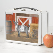 Lunch Box Chèvre tachetée gris mou (En situation)