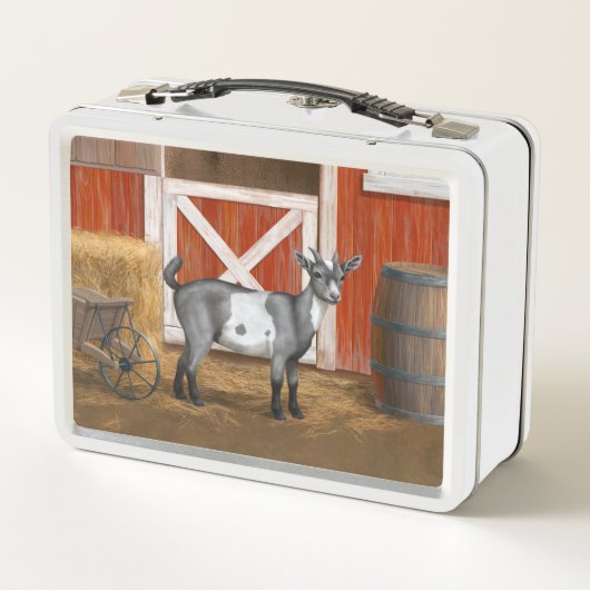 Lunch Box Chèvre tachetée gris mou (Dos)