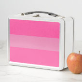 Lunch Box Chic Sleek Deux Tonalités Rose Clair Stripes Sans (En situation)
