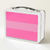 Lunch Box Chic Sleek Deux Tonalités Rose Clair Stripes Sans (Dos)