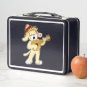 Lunch Box Chien à la musique avec guitare (En situation)