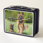 Lunch Box Chien berger allemand à longue chair et chiot (Dos)