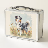 Lunch Box Chien Berger Australien Merle Queue Longue (Dos)